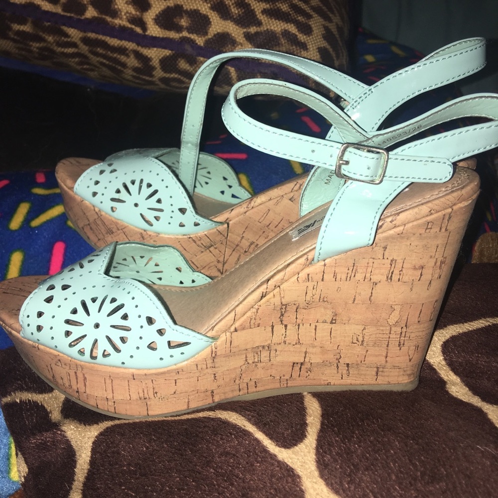 Tiffany Blue Wedges